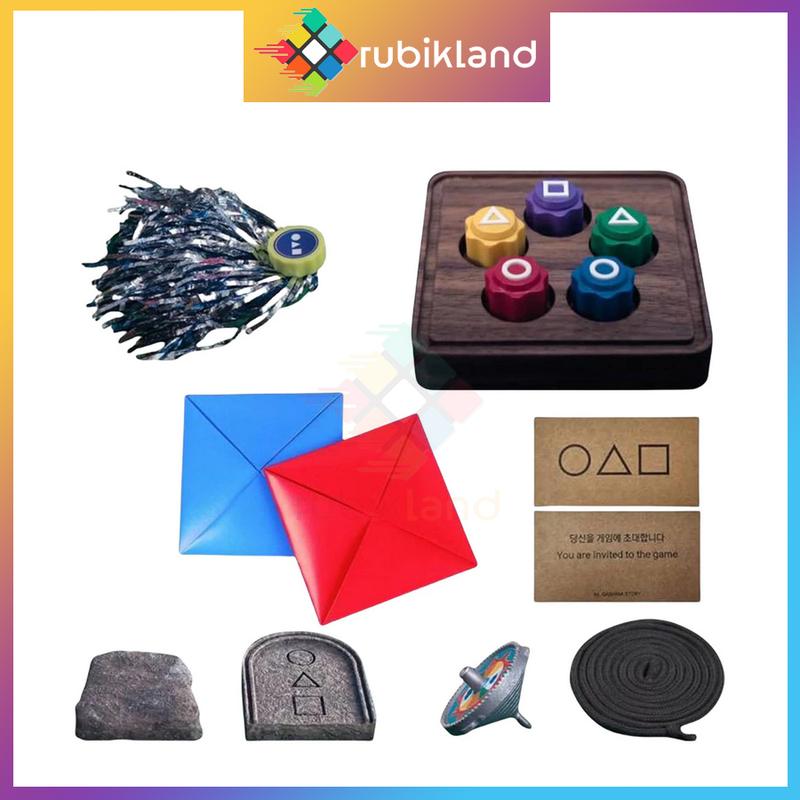 Product Introduction of [Combo 5 Món] Đồ Chơi Squid Game Gonggi Thảy Đá Cầu Bông Vụ Đập Thẻ Bài Hình Ném Đá Trò Chơi Con Mực 28