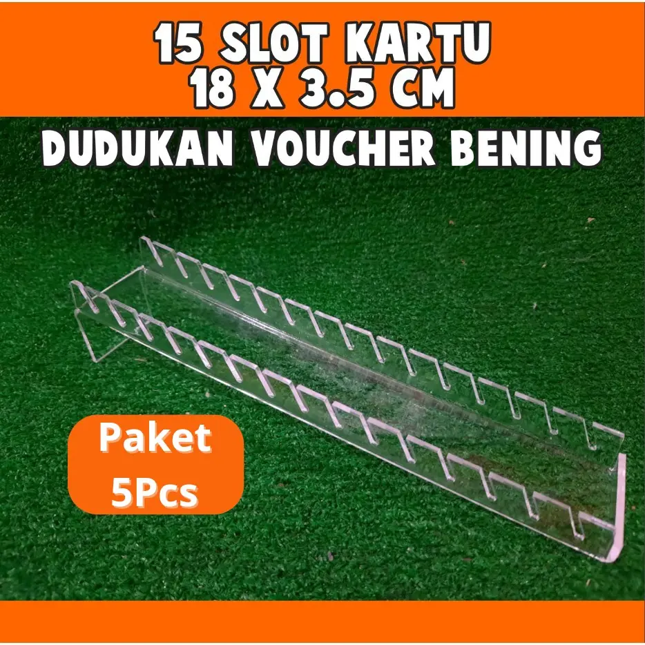 PAKET HEMAT 5pcs Dudukan Kartu Voucher 15slot