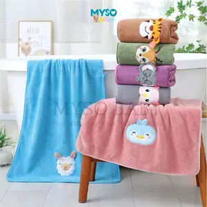 Handuk mandi bayi karakter lucu bahan uk 50x100cm handuk bayi boneka microfiber baby towel