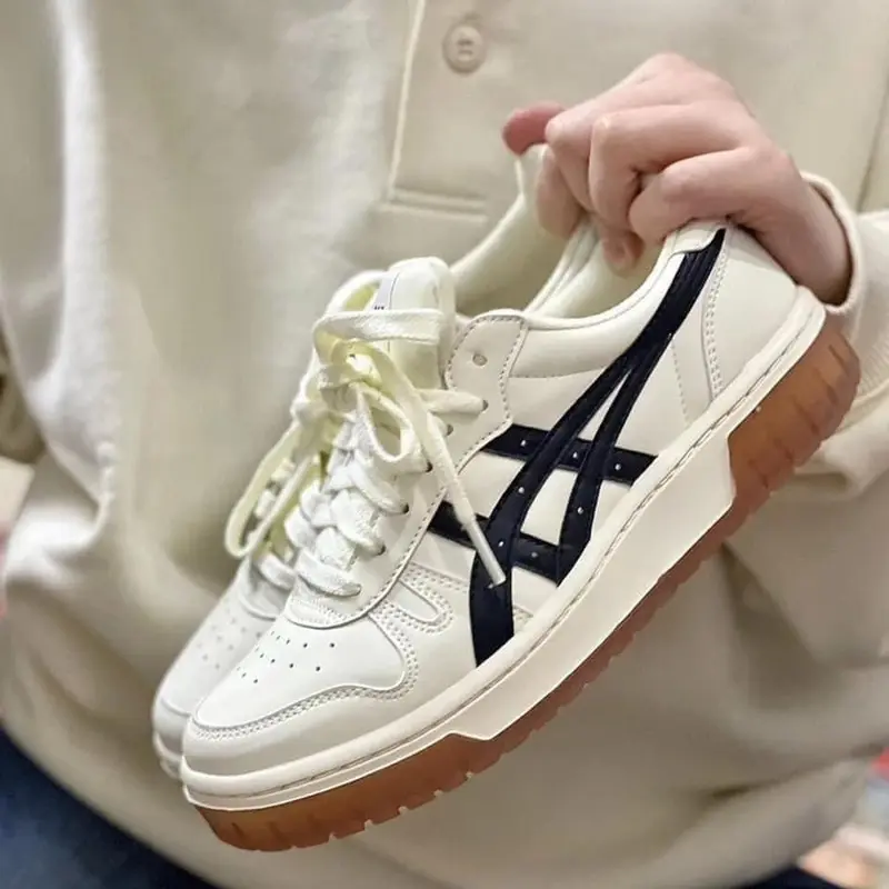 Giày thể thao nam nữ - giày sneaker nam nữ Asiccc Đen Cream Black Gum Nam Nữ, đế cao su đúc chống trơn trượt, size từ 36 đến 44 Shoes Đế Bằng 1