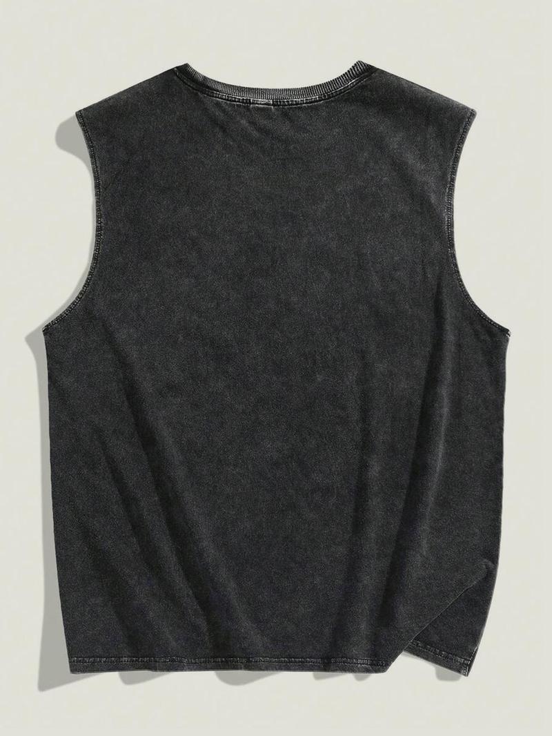 Product Introduction of Men's 100% Cotton Round Neck Tank Top, Regular Fit Casual Comfy Sleeveless Top for Daily Wear, Men's Clothes for All Seasons, Clothing 2