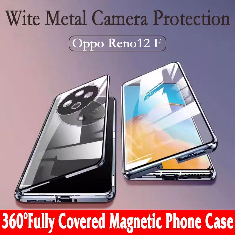 Product Introduction of For OPPO Reno 13 Pro 12 F 12F 12 Pro Reno12 Oppo Ren12F 4G 5G 2024 Flip Case Double Sided Tempered Glass Hard Phone Case Lens Protector Shockproof Cover 14