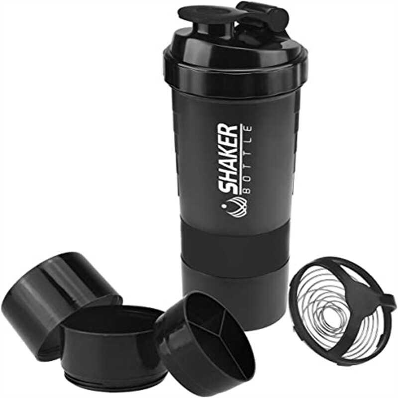 Chai Protein, Dung Tích 500ML, Bình Lắc 3 Lớp, Có Máy Trộn Bảo Quản Bột Sport Chạy Xe Đạp 0
