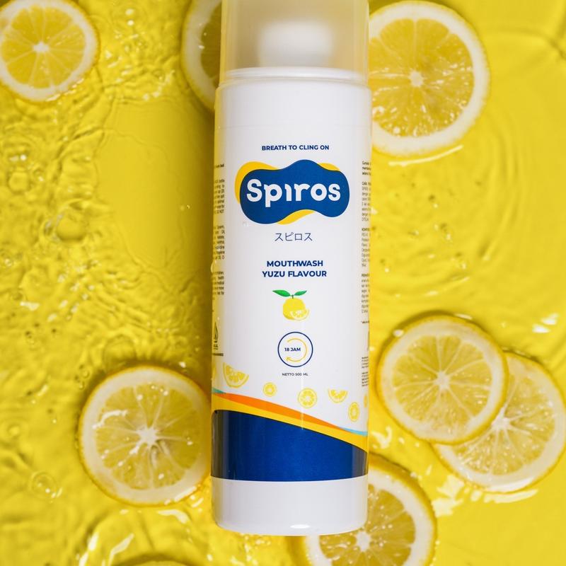 Spiros Mouthwash Yuzu Flavour Bottle 500 mL - Obat Kumur Penghilang Bau Mulut Ampuh 2