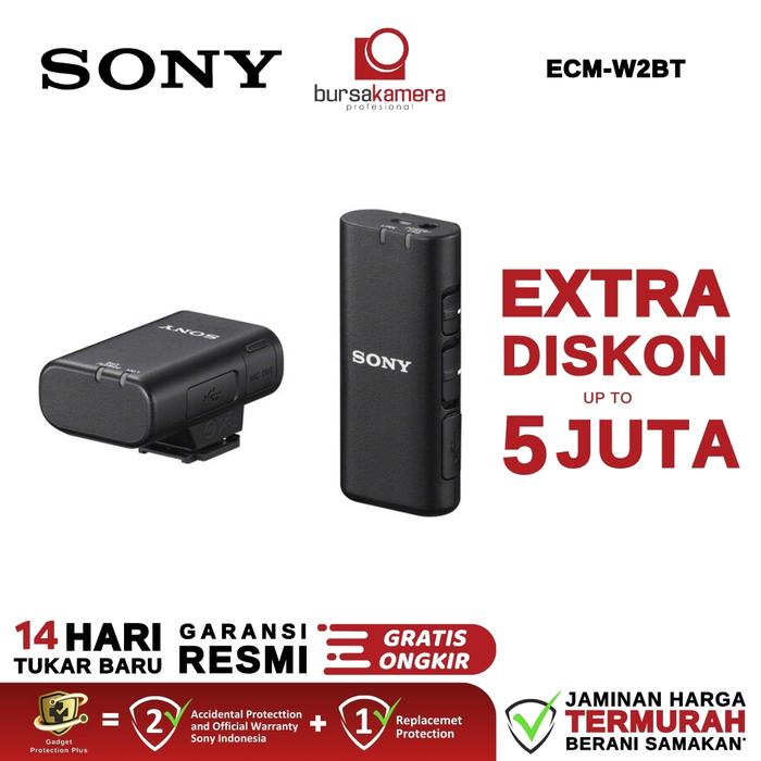 Promo Sony ECM-W2BT Camera-Mount Digital Bluetooth Wireless Microphone ...