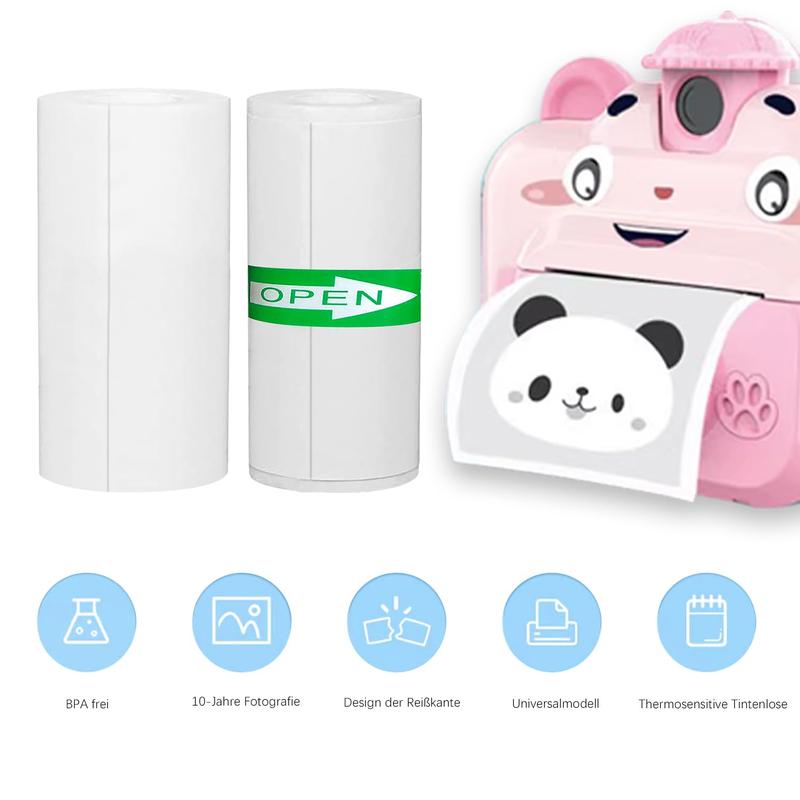 Product Introduction of 20PCS Mini Printer Paper Thermal Sticker Paper Self-adhesive Printer Paper Photo Printer Labels For Photos Notes 5.7 x 2.5cm 11