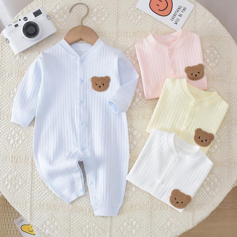 Bộ đồ liền thân body dài tay cho bé sơ sinh vải cotton mềm mịn, áo liền quần cho bé trai bé gái từ 3-14kg hàng nhập cao cấp _ BD76