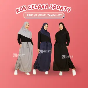 Rok Celana Geist Slava Kaos PE Premium Polos Actiwomen Olahraga Wanita Outdoor Muslim