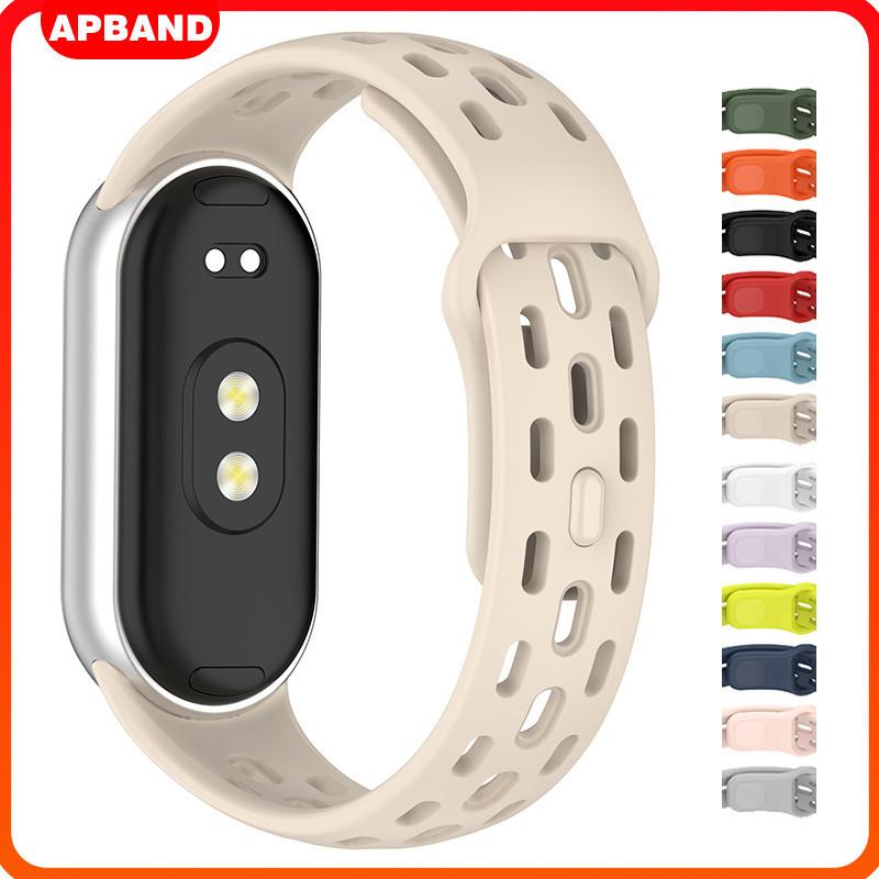 สายยาง for Smartwatch Xiaomi Mi Band 10 อุปกรณ์เสริมสร้อยข้อมือเข็มขัดกีฬาระบายอากาศนุ่ม for Smartwa