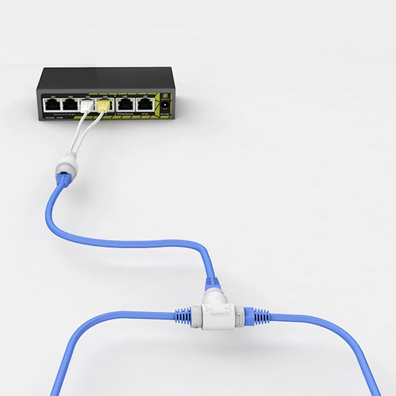 Three-way RJ45 Connector POE Splitter For Camera Router Wrieless Security Camera 3