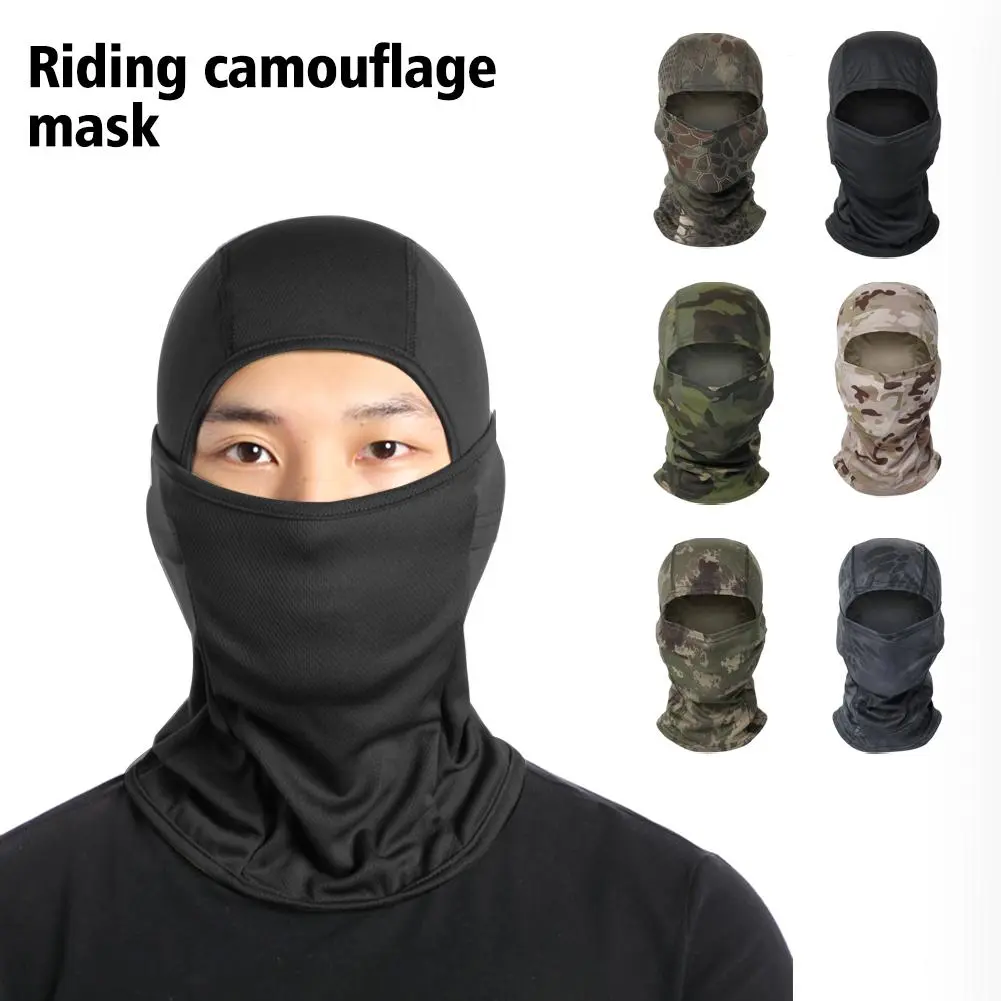 Camouflage Cap Men Cycling Full Face Mask Outdoor Hunting Mask Multifunctional Magic Scarf Neck