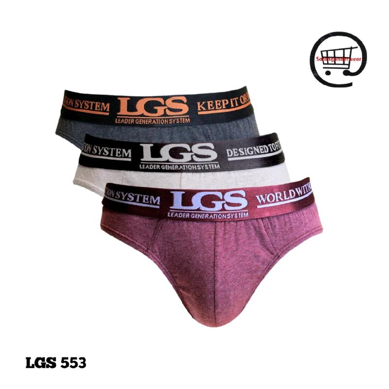 Celana dalam Pria dewasa LGS SPORT LEMN.553-3 Katun Segitiga 7