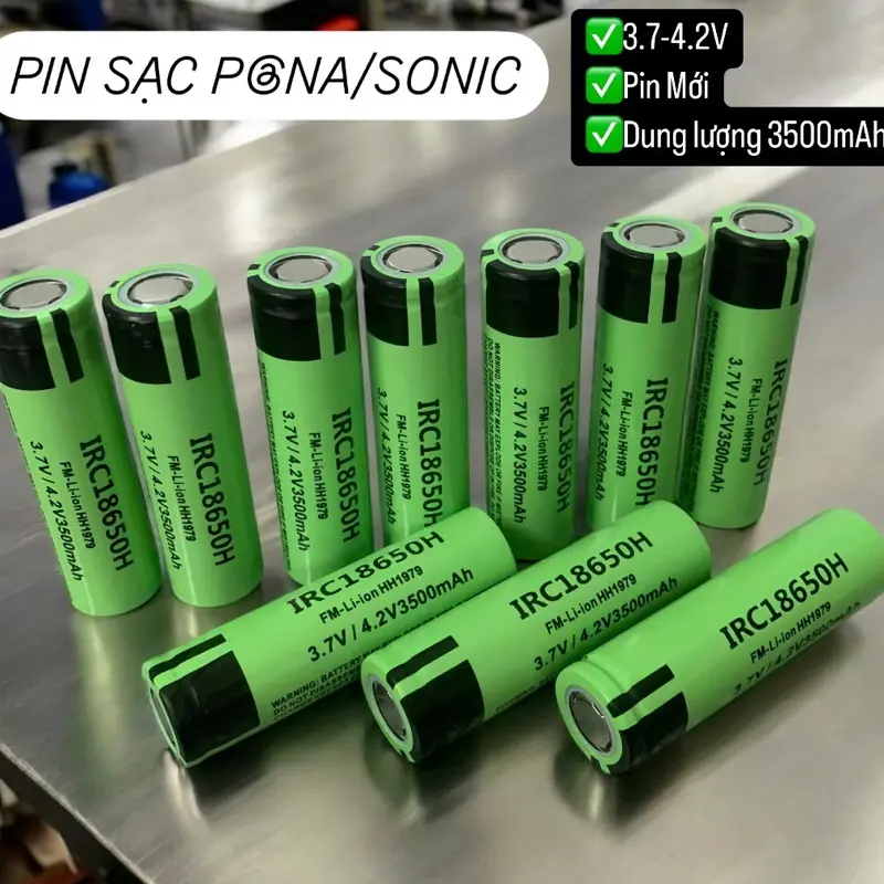 Vỉ 10 Viên Pin Sạc ICR 18650A xả cao 5a P@na.sonic 3.7V/4.2V 3500mAh - Đầu bằng/ nhọn Pin Dự Phòng Pin sạc dung lượng cao