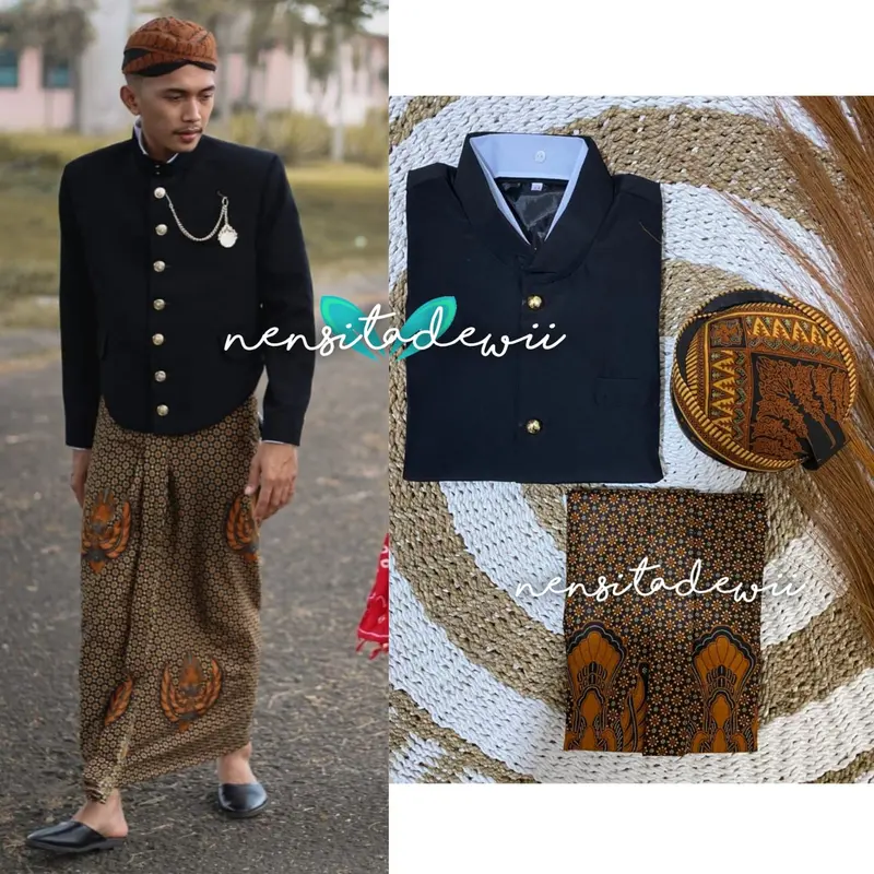 Set Beskap, Jarik + Blangkon / Adat Jawa (Solo) 0