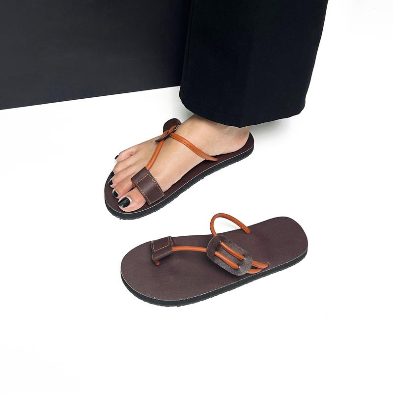 Dép sandal nữ xỏ ngón quai chéo đế bệt đi học, đi chơi SANDALTHOITRANG