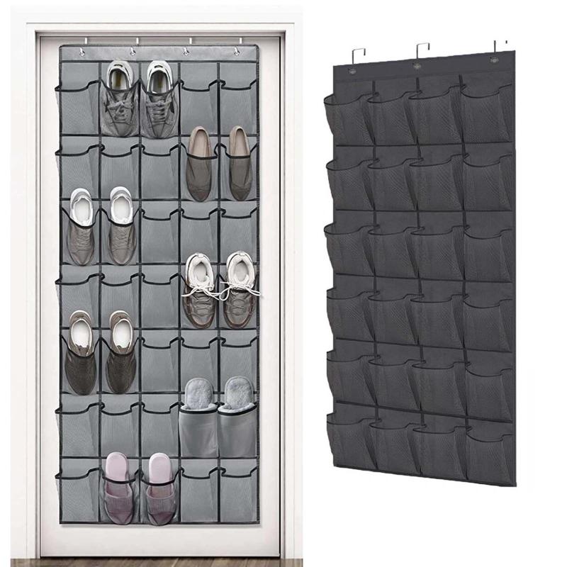Multi Grid Hanging Storage Bag, 1 Count Foldable Breathable Shoe Storage Organizer, Space-saving Shoe Organizer, Cozy Home Accessories, Home Organizer for Closet Sundries, Bedroom Accessories, Room Accessories, Room Essentials 3