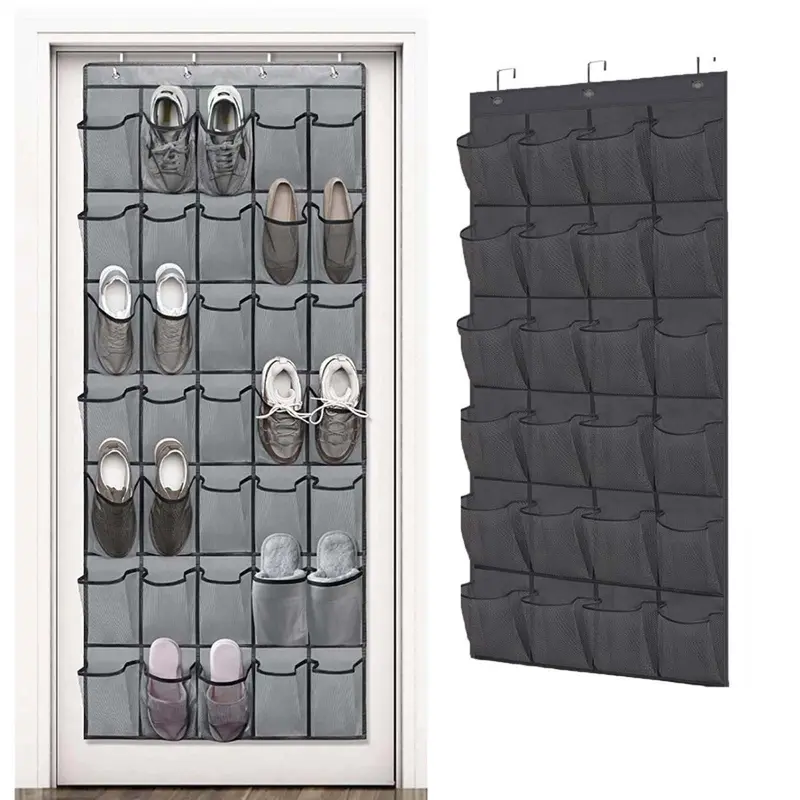 Multi Grid Hanging Storage Bag, 1 Count Foldable Breathable Shoe Storage Organizer, Space-saving Shoe Organizer, Cozy Home Accessories, Home Organizer for Closet Sundries, Bedroom Accessories, Room Accessories, Room Essentials 3