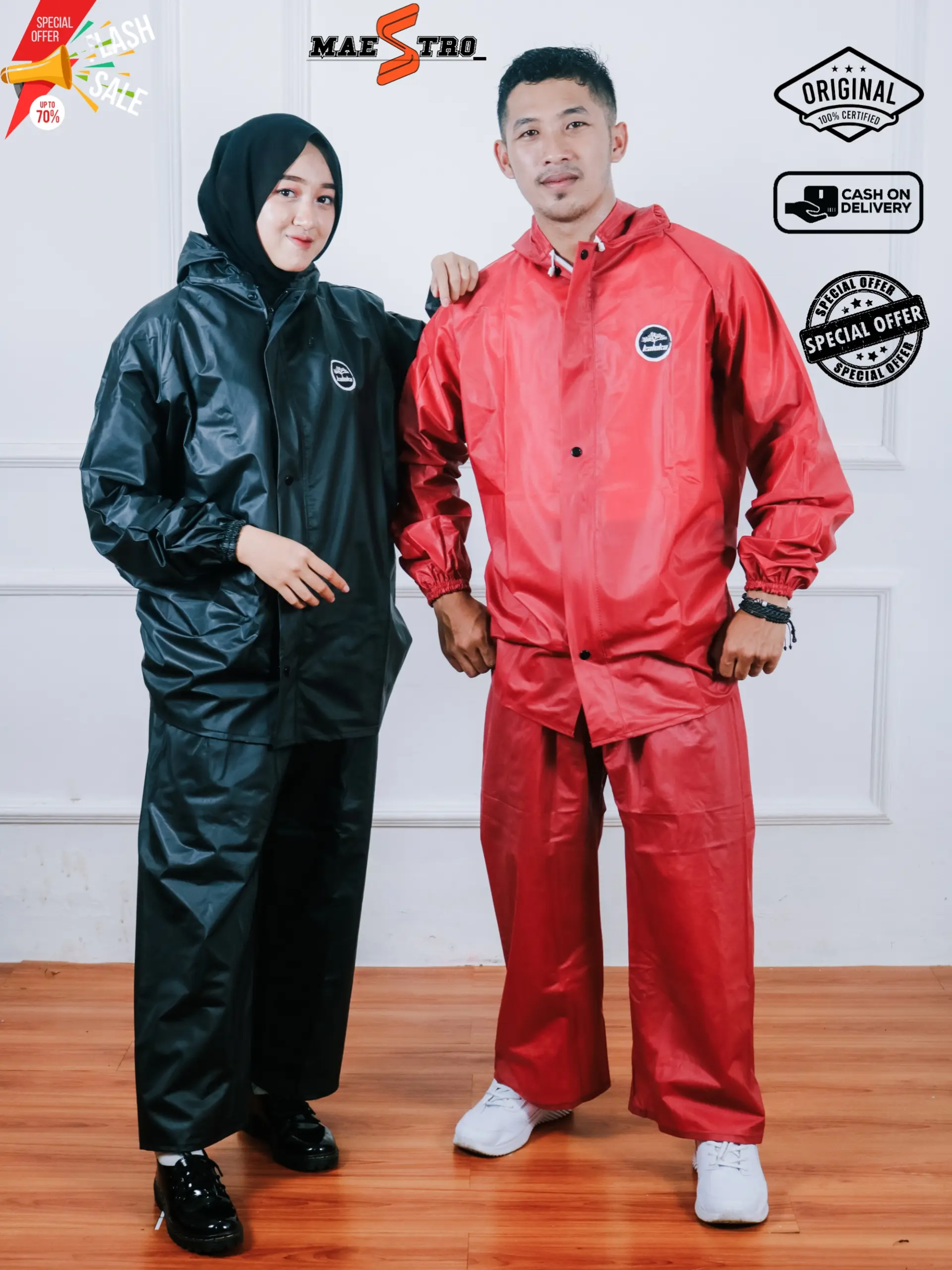 Jas Hujan Raincoat Mantol Setelan Pria Wanita Dewasa Jas Ujan Anti Rembes Bahan tebal Anti robek Murah Mantel Biru Mantel