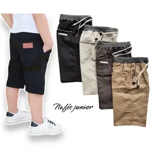 Celana pendek chino anak laki laki 1 sampai 13 tahun katun polos Cowok Fashion