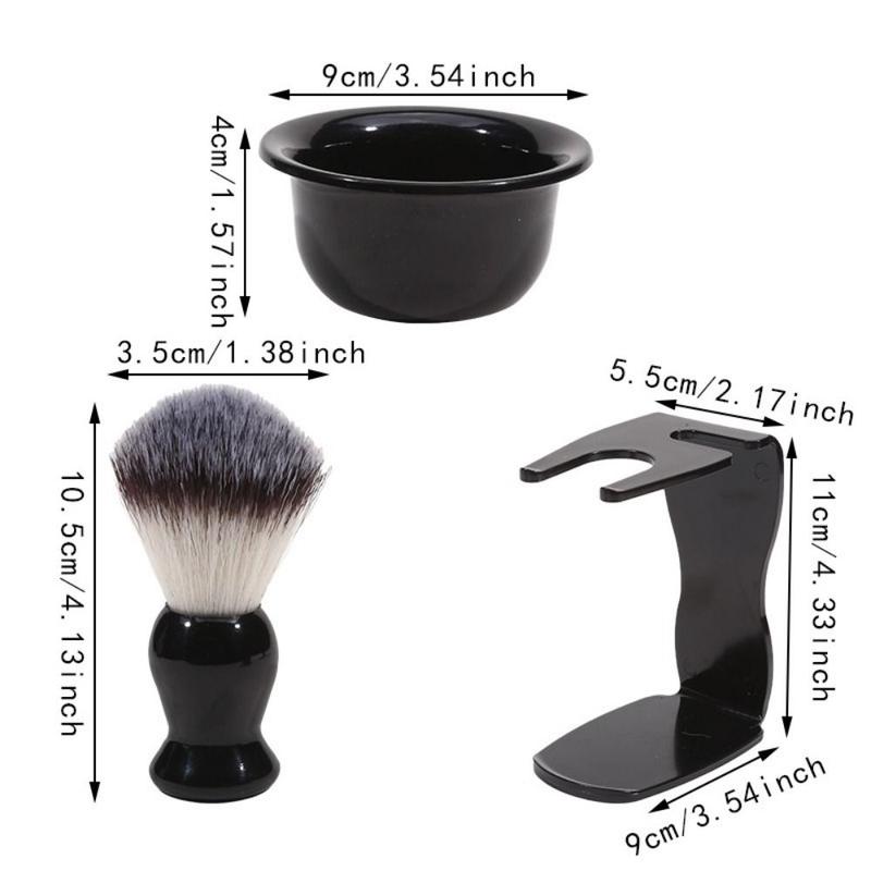 Product Introduction of Portable 3-in-1 Shaving Brush Set Shaving Bowl Shaving Brush Shave Care Kits Shaving Stand Men Facial Cleaner Men's Shaving Gift 13