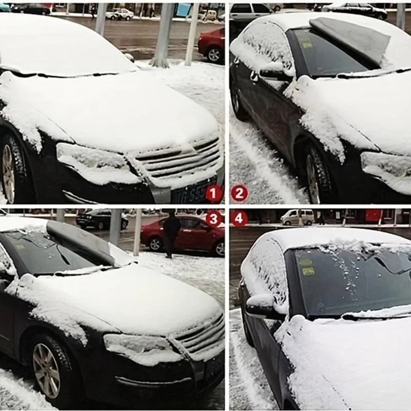 Car Windshield Cover, Anti-UV Snowproof Full Protection Double Sided Windscreen Cover, Sun Snow Ice Universal Shields 5
