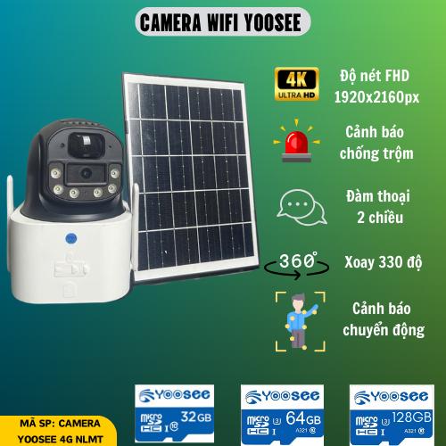 Camera Yoosee Năng Lượng Mặt Trời Sim 4G Đầy đủ tính năng Độ nét FHD Góc rộng 