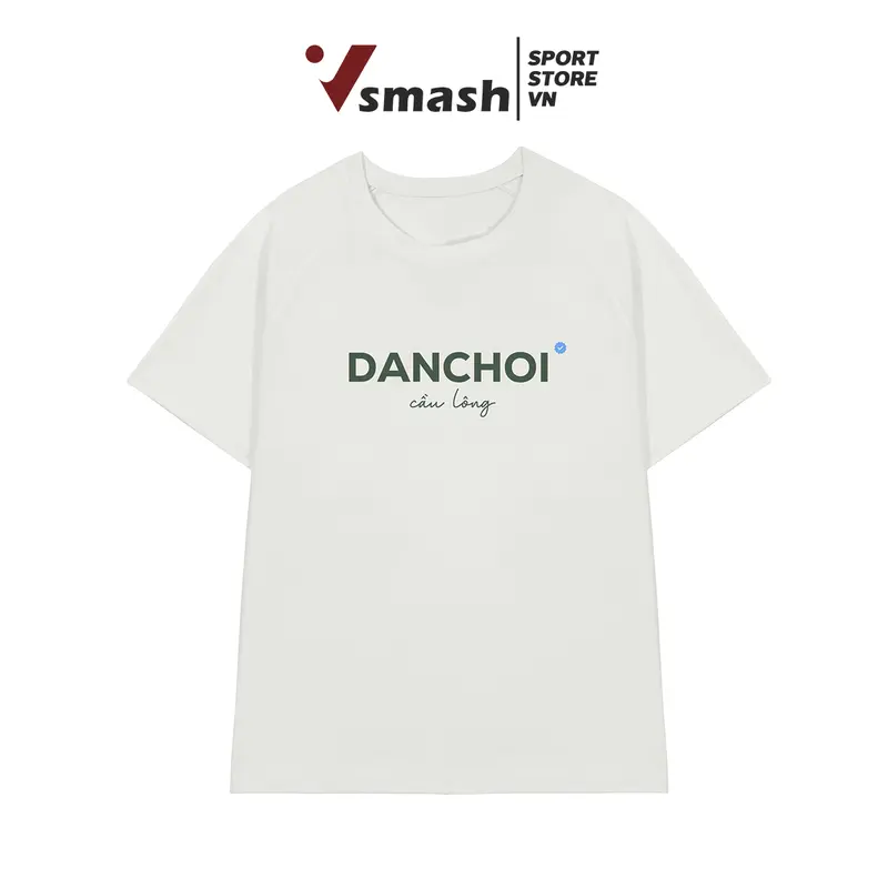 Áo Thun Cầu Lông Nam Nữ Vsmash Sportwear –  In Họa Tiết “DANCHOI Cầu lông” | Vải Cotton Em Bé Mềm Mịn, Thoáng Mát, Sợi Nhập Khẩu | Áo Thể Thao Unisex, Mặc Gym, Tennis, Pickleball 1