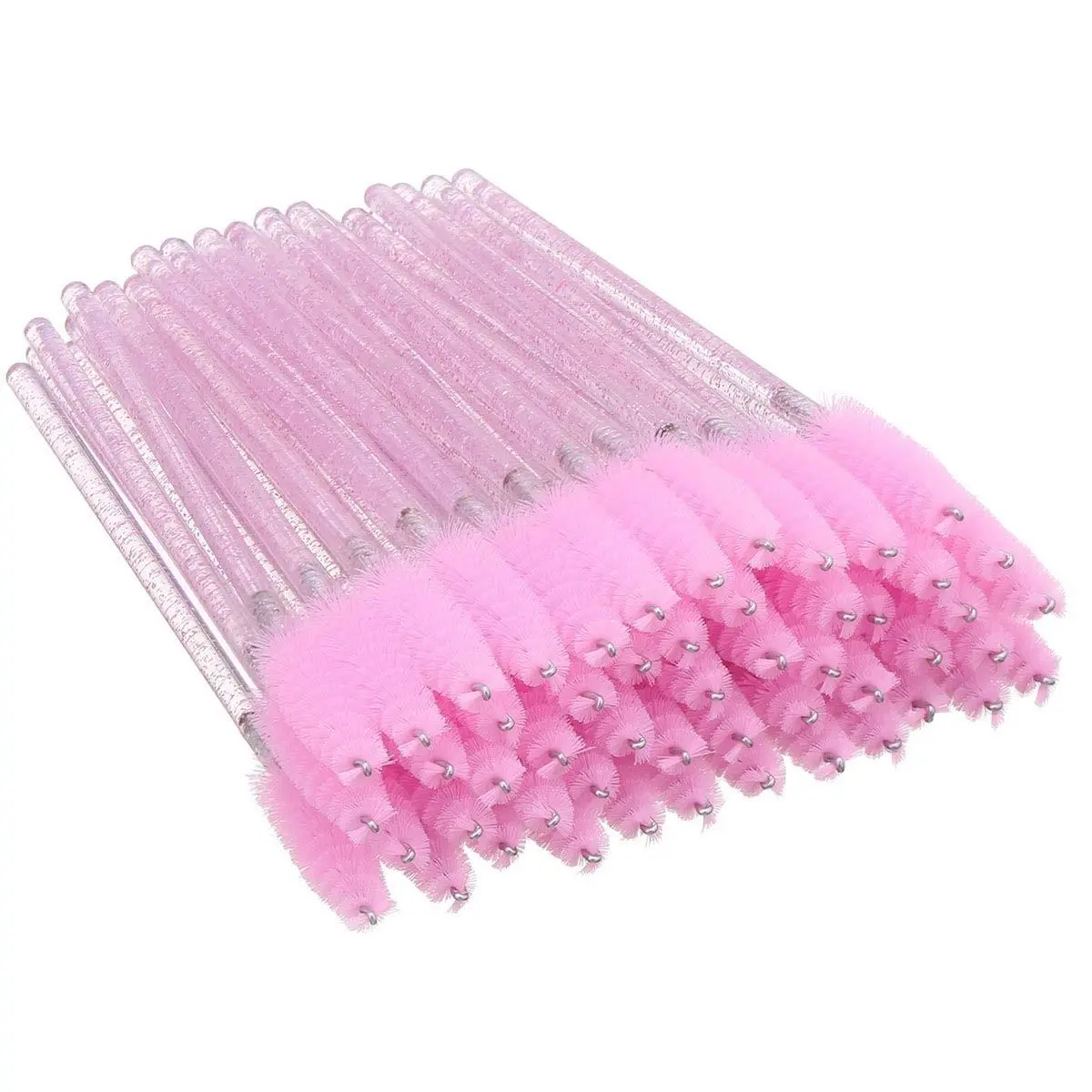 Disposable Eyelash Makeup Brushes, 50pcs Spoolie Brush, Beauty Accessories, Mascara Wands Beauty Brushes, Makeup Brushes Set, Eyelash Extensions Brush, Cosmetic Makeup Tools for Home & Travel
