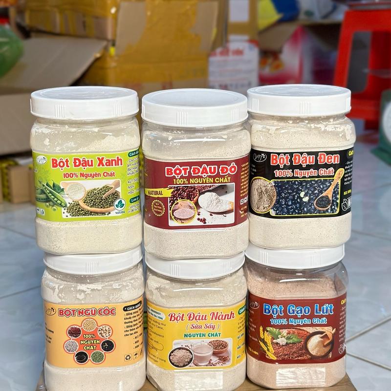 Combo 6 loại bột đậu ray xay nguyên chất ( bột đậu xanh . Bột đậu nành . Bột đậu đỏ . Bột gạo lứt )