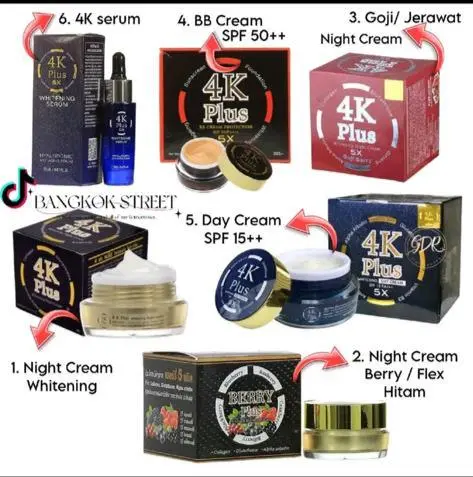 4k PLUS WHITENING CREAM ORI 20G