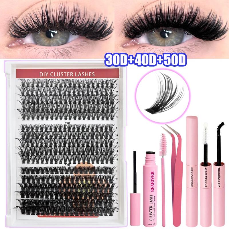 Product Introduction of False Eyelash Kit, 1 Set Including False Eyelashes with Glue, Brush, Tweezers and Makeup Remover, Eye Makeup Enhancement Tool, Cosmetic 8