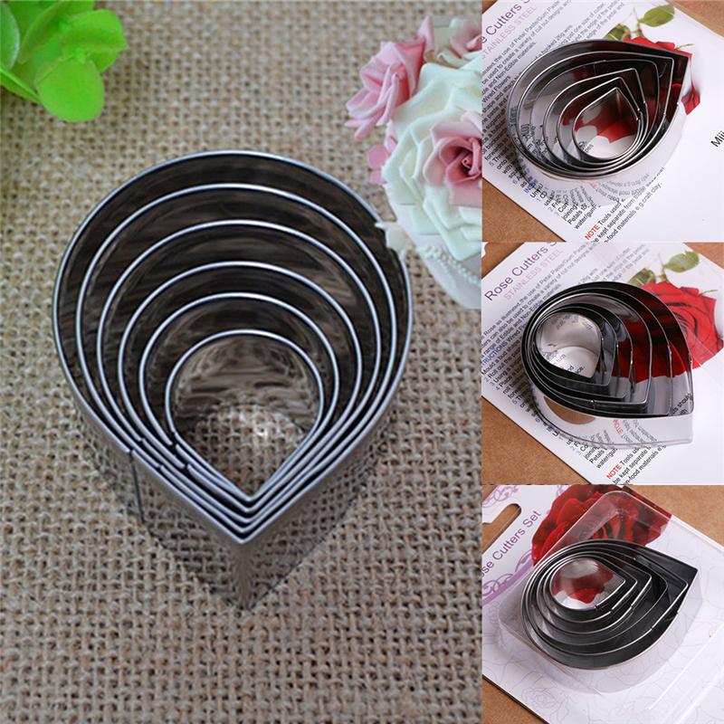 Product Introduction of [WWW] 6PCS/Set Rose Petal Mold for Cake Decor Fondant Sugarcraft Cutters Tools Mould 19