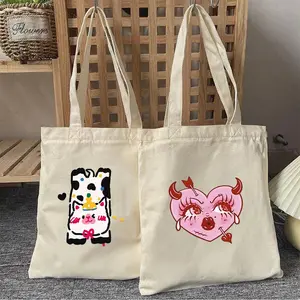 Tas Wanita Terbaru Cewek ,The gentle touch of a canvas bag makes it suitable for all everyday needs, with Polka dot kitten patterned designs.