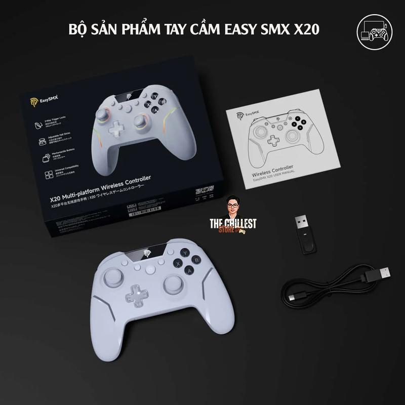 [BẢO HÀNH 12T] Tay cầm chơi game EasySMX X20 Phím cơ, Hall Effect Joysticks, Marco hành trình, Kết nối 1000Hz - Phụ Kiện, Chơi Điện Tử 1