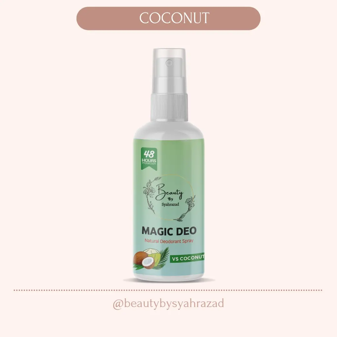 VS Coconut deodorant spray 100 ml deodorant tawas alami | Magic deo spray by Syahrazad