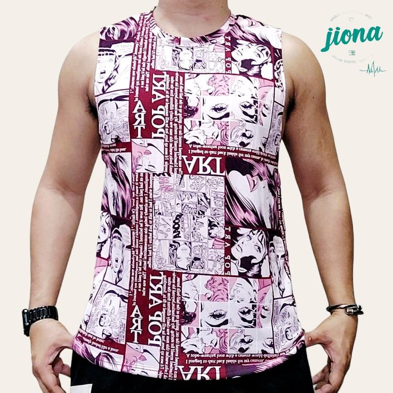 Product Introduction of Men'S Sleeveless T-Shirt Vest Magazine Print Edition, Fashionable, Loose, Daily Street Vest Top 12