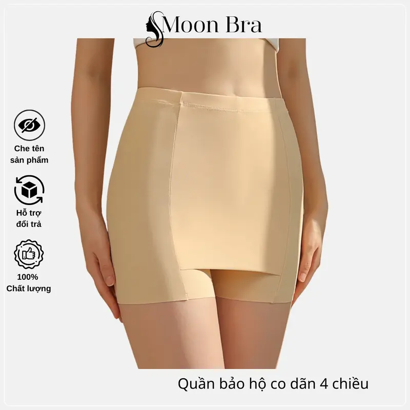 [HOT 2025] Quần bảo hộ che vùng nhạy cảm, quần mặc váy chống lộ cotton chống lộ khe QVS230 Nữ Women 0