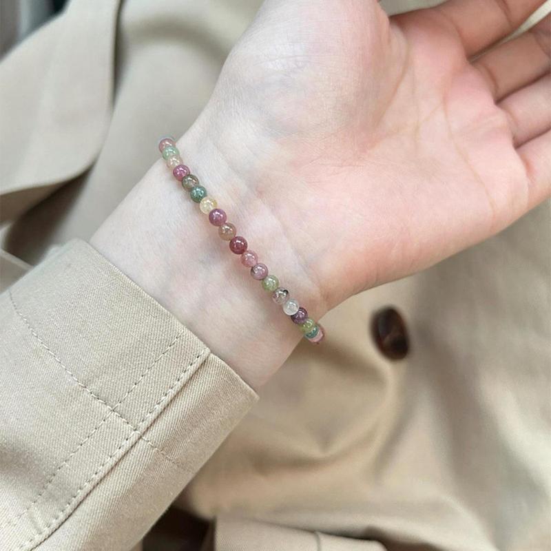 Product Introduction of Adjustable Bracelet Elegant Natural stone Stretchable Jewelry   Handmade Stone bracelet for Gift Best friend Lovers Woman  wear 1