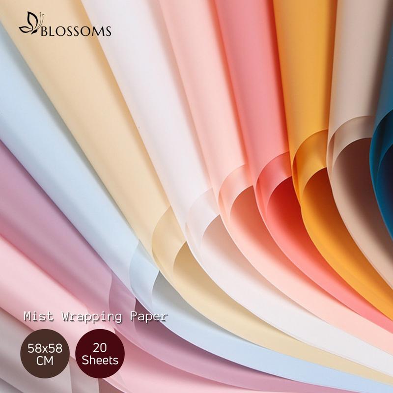 [MY Ready Stock] 20 Sheets Mist Fog Wrapping Paper Bouquet Gift ...