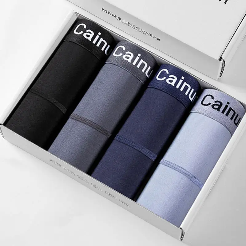 4pcs/lot Men's Plain Underwear Briefs Innerwear made of Soft Polyester