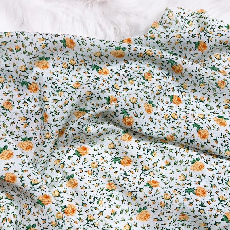 V291. Vải Voan nhật hoa nhí may áo dài, váy, bà ba... khổ 1.5m