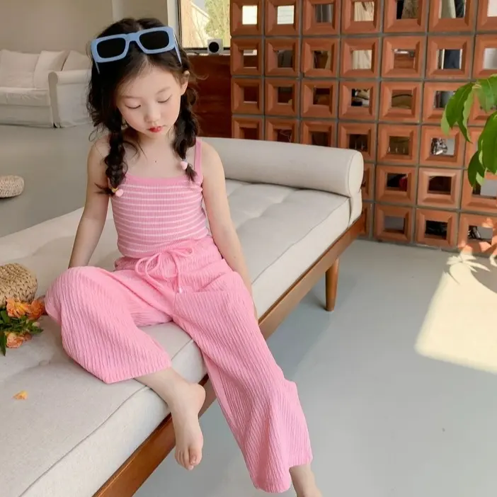 Áo Hai Dây Kẻ cho Bé Gái 2024 - Chất tăm cotton mềm mát co dãn thoải mái cho bé