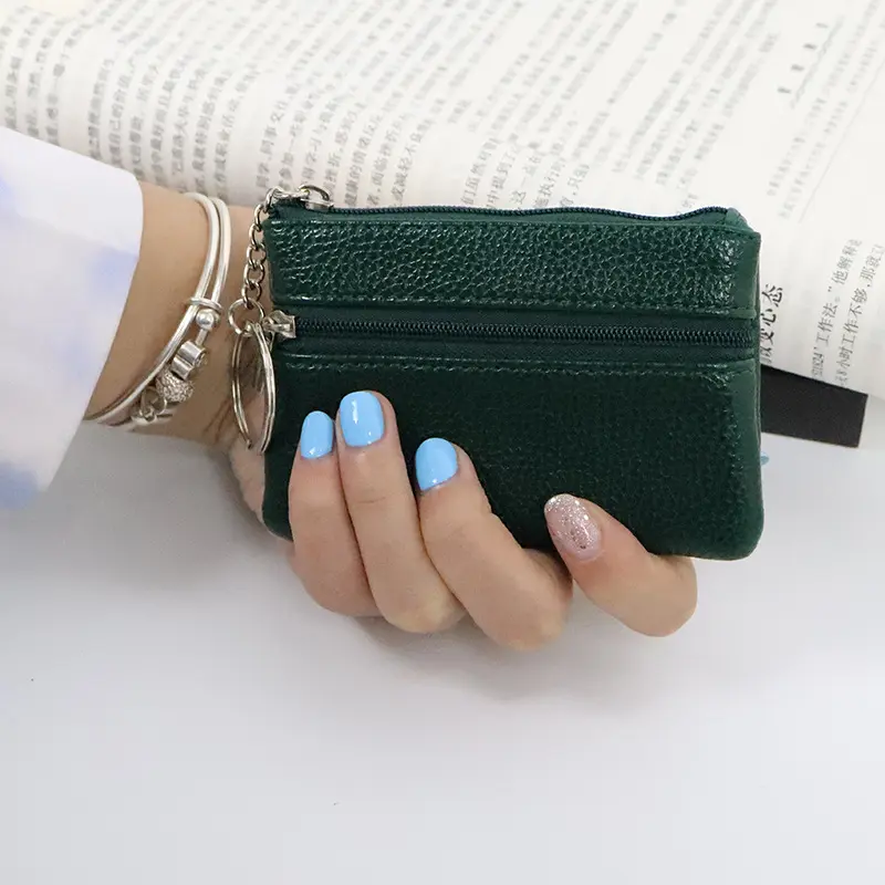 Mini Fashion Zero Wallet Women's Thin Short Small Hand Key Bag Card Bag Coin Bag Pink Dompet Wanita Kulit 1