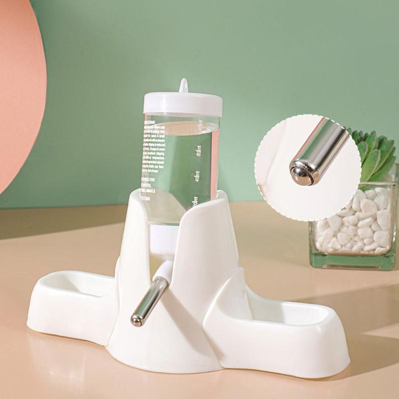 Bình Nước Cho Chuột Hamster, Bền, Có Giá Chân Đế Dung Tích Lớn, Thiết Kế 2 Trong 1, Dụng Cụ Ăn Uống Cho Thú Cưng, Nước Tự Động, Cầm Tay, Có Phụ Kiện Cho Hamster 0