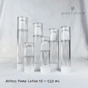 Botol Airless PUMP & SPRAY - Lotion / Serum Travel Size Refillable Bottle Vacuum Treatment - Kosmetik / Skincare / Sanitizer Kit