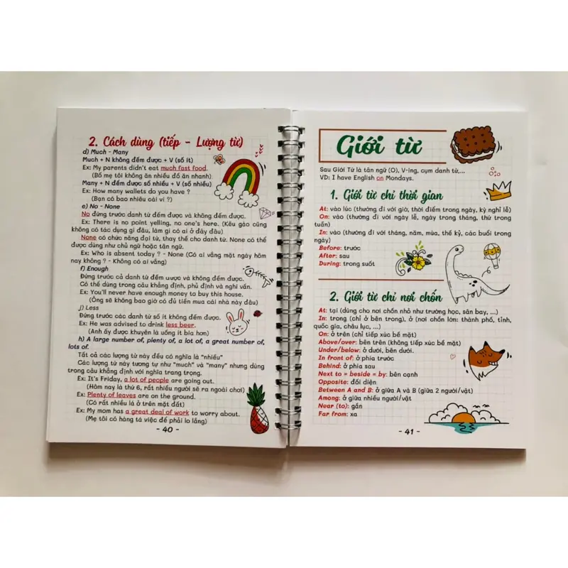 Sổ tay take note Tiếng anh lớp 3 - 12 lò xo khổ A5,giấy dày C250, dễ học,dễ nhớ,dễ ôn luyện 4