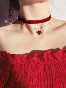 Gargantilla Elegante de Diseño de Corazón para Mujer, Joyería de Moda para Fiesta, Decoración Diaria de Ropa, Joyería Exquisita y Comodín para Regalo