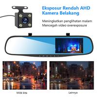 Gambar Acroder Dashcam Mobil 4.3 Inci HD 1080P Depan Belakang Ganda Lensa Loop Recording - T900, dashcam only-no card dari Acroder Indonesia Kab. Tangerang 5 Tokopedia