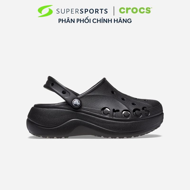 Giày Clog Nữ Crocs Baya Platform - Đen - 208186-001