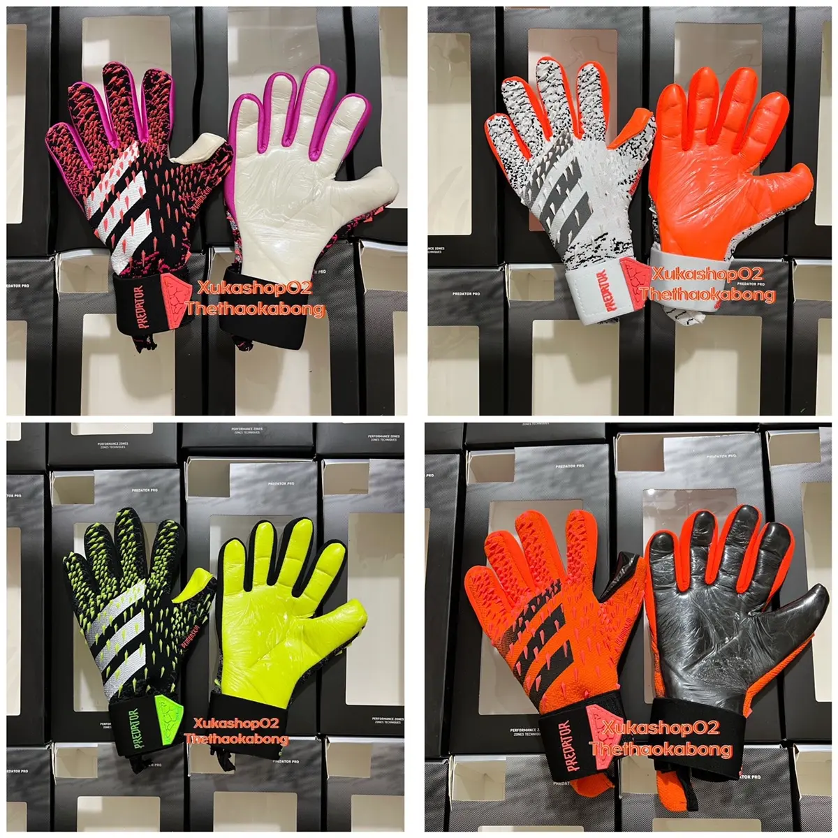 Găng tay thủ môn CAO CẤP,DÍNH BÓNG size 5,6,7,8,9,10